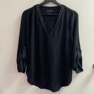 My Michelle Womens V-Neck 3/4 Sleeve Blouse (4746)